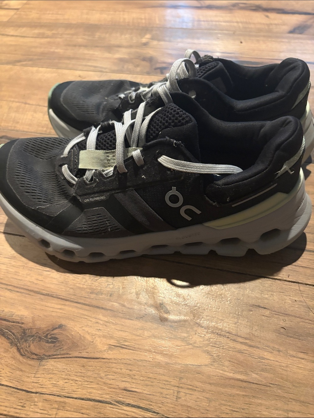 On Running Black and Gray Athletic Sneakers